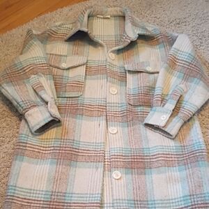 Worth Collective Plaid Button-Up Coat